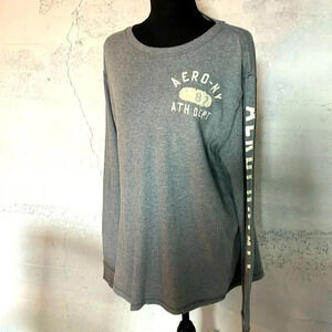 Aeropostale long sleeve gray t shirt size large